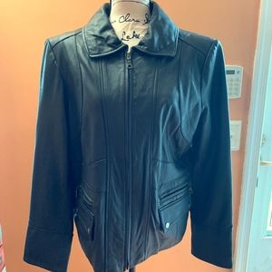 Leather coat